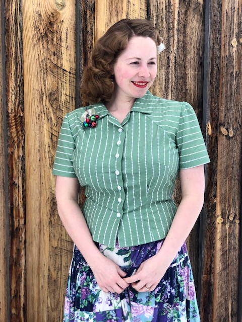 1950s Striped Blouse for&nbsp;Christmas