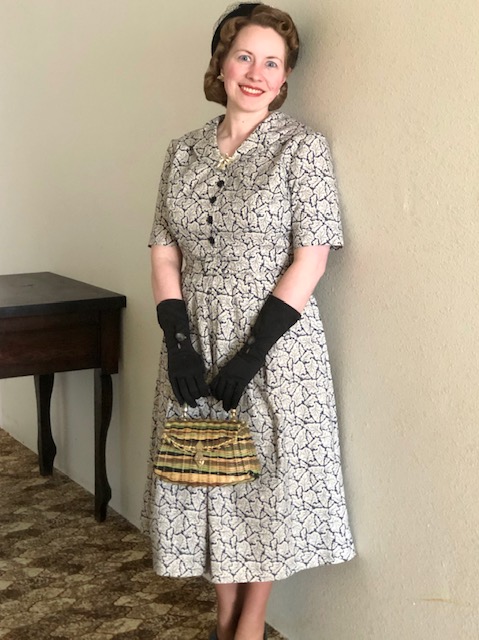Late 1950s Leaf&nbsp;Dress