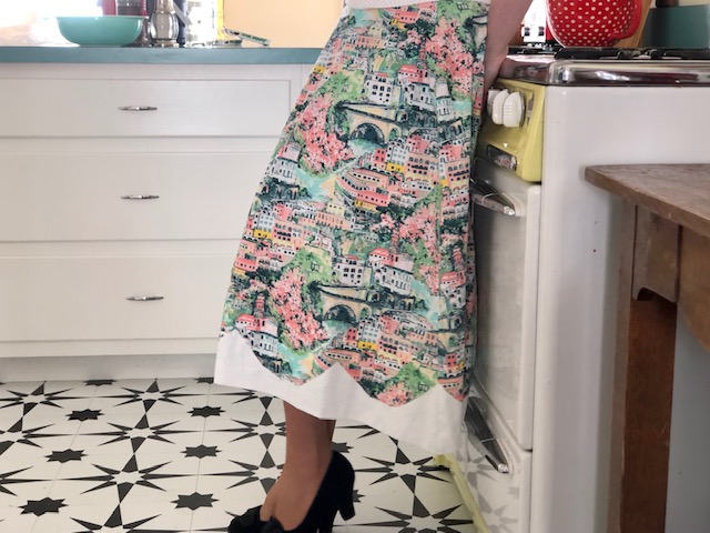 A Spring 1950s Novelty Skirt with Art Gallery&nbsp;Fabrics