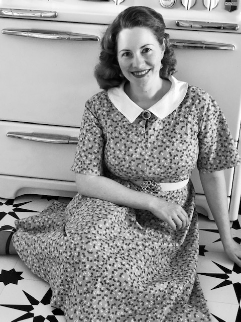 Gray Cherry 1950s House&nbsp;Dress