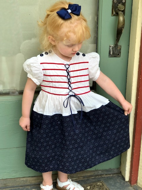 4th of July Vintage Toddler Dress Makeover