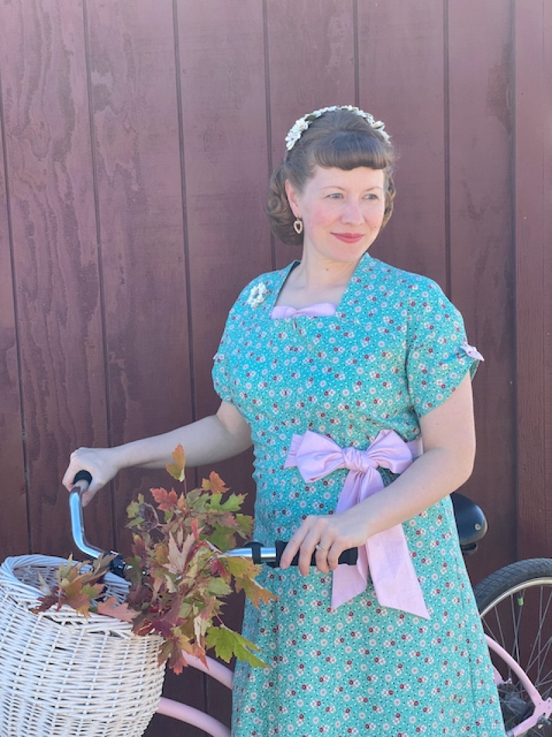 1940s Aqua Adjustable Dress Verity Vintage Studio 1940s-aqua-adjustable-dress-verity-vintage-studio